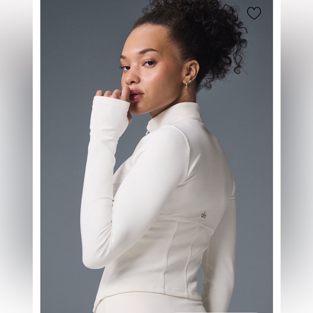 ALO YOGA AIRBRUSH CORSET FULL ZIP JACKET